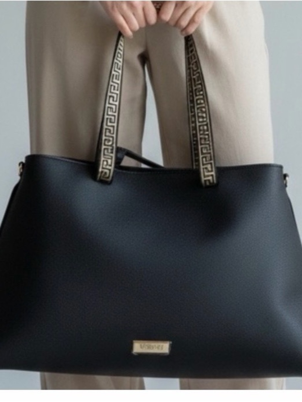 Versace Parfums Extra Large Black Weekender Bag